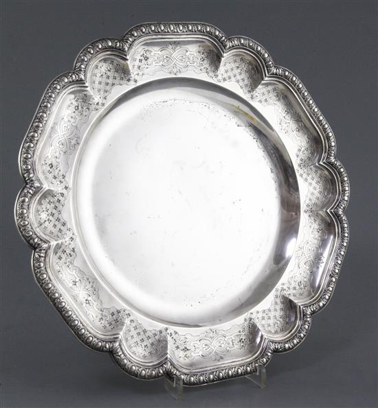 A 20th century French Tiffany & Co 950 standard silver dish, 45.5 oz.